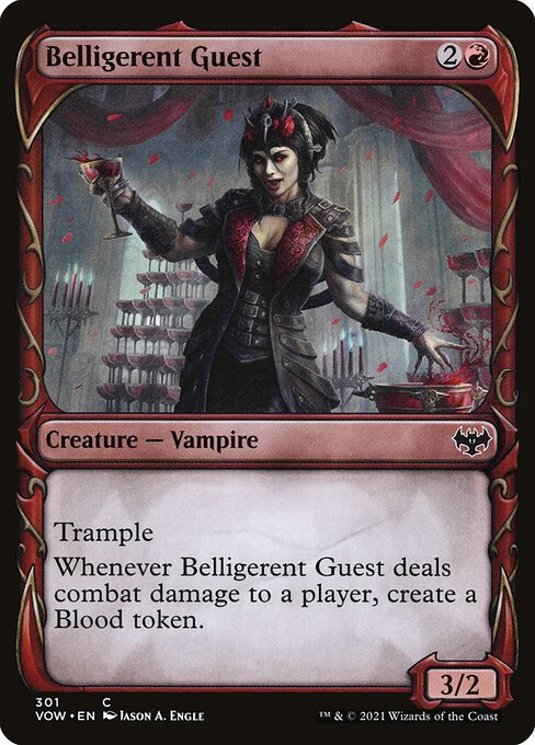 MTG Belligerent Guest VOW 301 Showcase Fang Foil front
