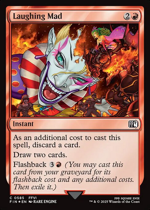 MTG Laughing Mad FIN 585 Alternate Art Surge Foil