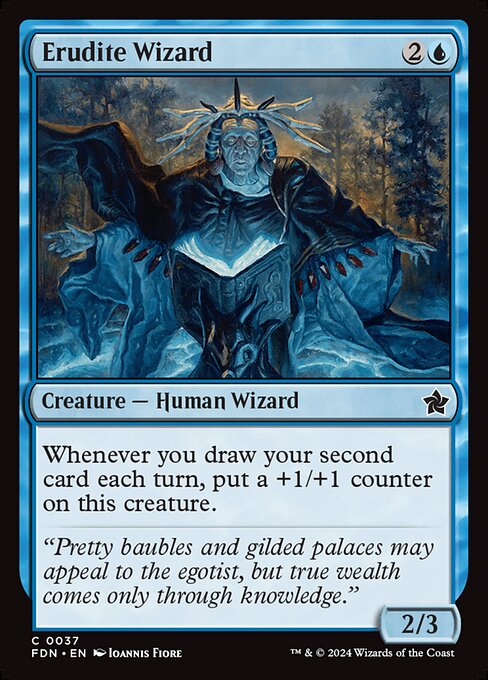 MTG Erudite Wizard FDN 037 Regular Nonfoil