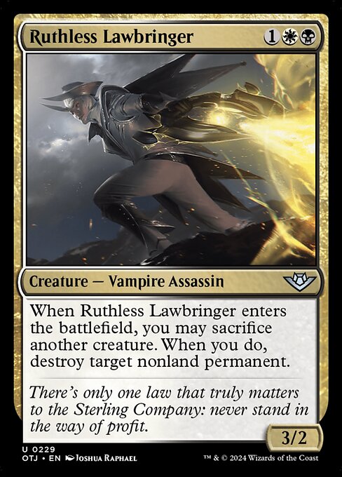 MTG Ruthless Lawbringer OTJ 229 Regular Nonfoil