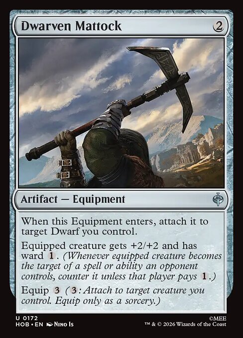 MTG Dwarven Mattock HOB 172 Regular Nonfoil