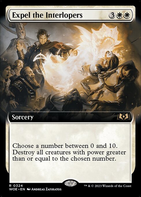 MTG Expel the Interlopers WOE 324 Extended Art Foil