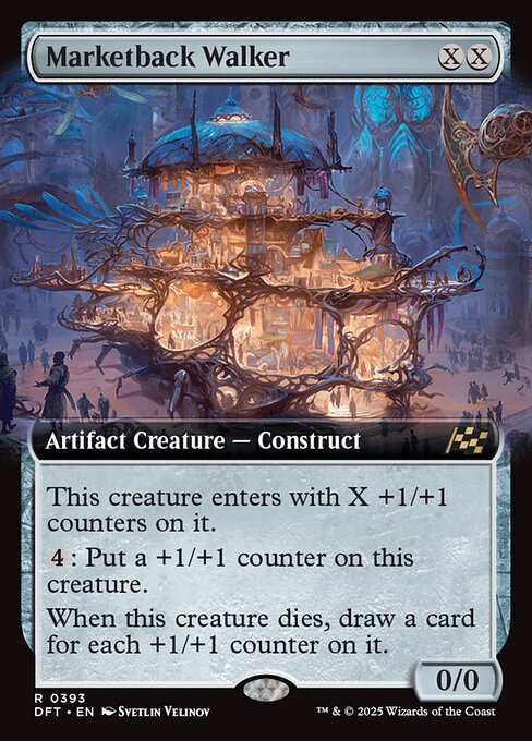 MTG Marketback Walker DFT 393 Extended Art Nonfoil