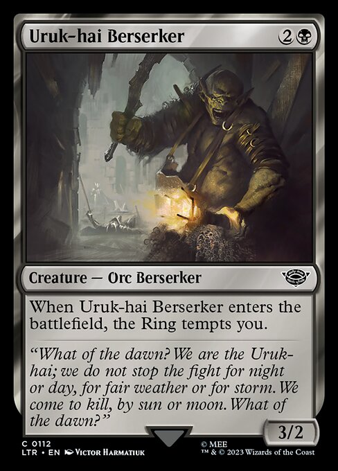 MTG Uruk-hai Berserker LTR 112 Regular Nonfoil