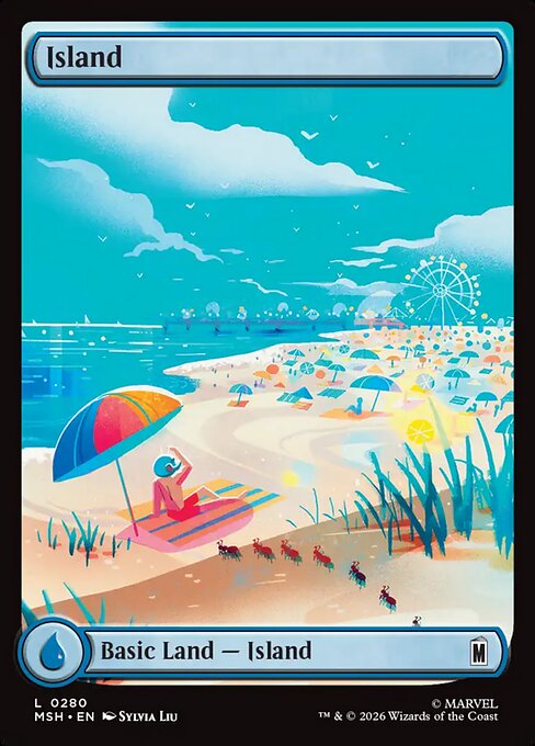 MTG Island MSH 280 Full Art City Land Nonfoil