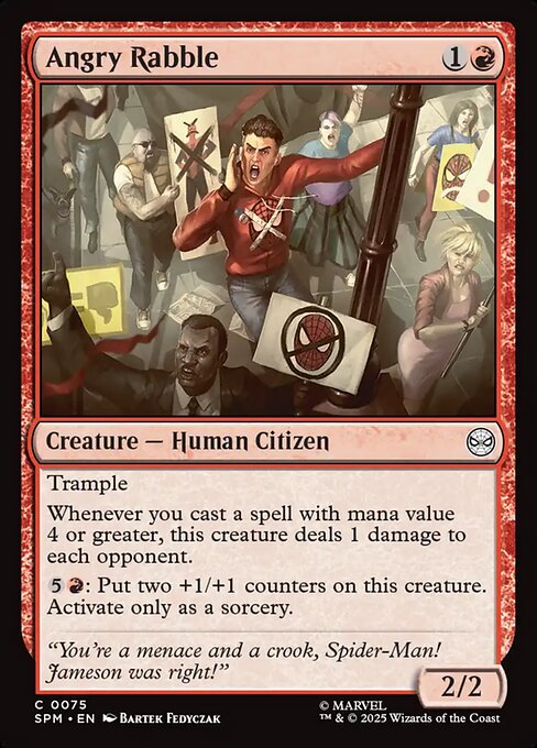 MTG Angry Rabble SPM 075 Regular Nonfoil