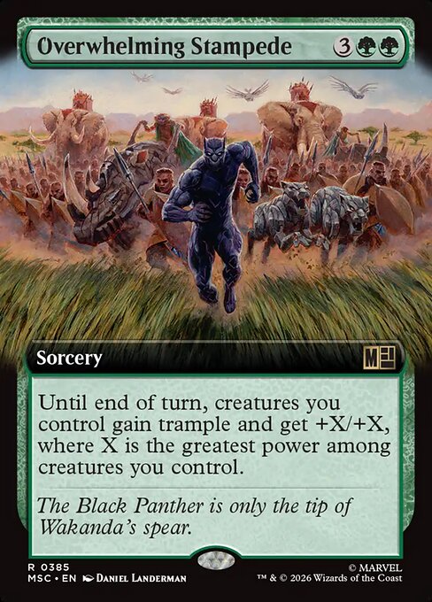 MTG Overwhelming Stampede MSC 385 Extended Art Nonfoil