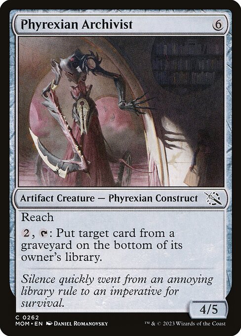 MTG Phyrexian Archivist MOM 262 Regular Foil