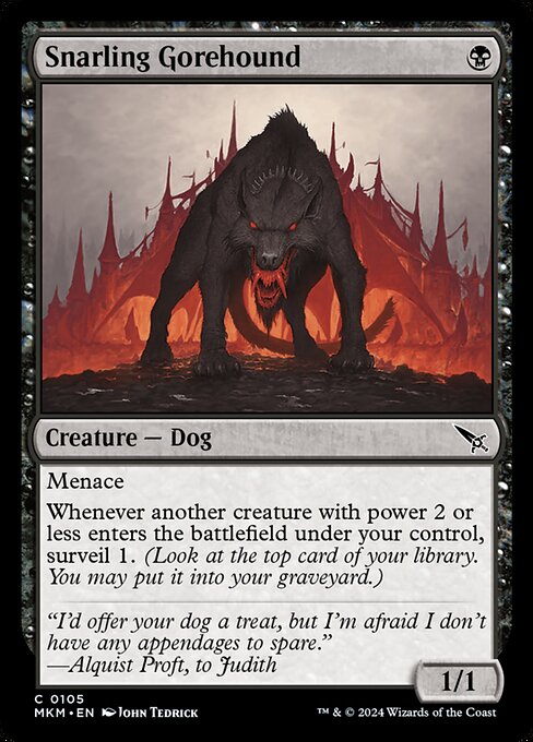 MTG Snarling Gorehound MKM 105 Regular Nonfoil