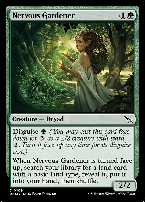 MTG Nervous Gardener MKM 169 Regular Foil