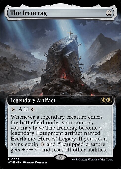 MTG The Irencrag WOE 368 Extended Art Nonfoil