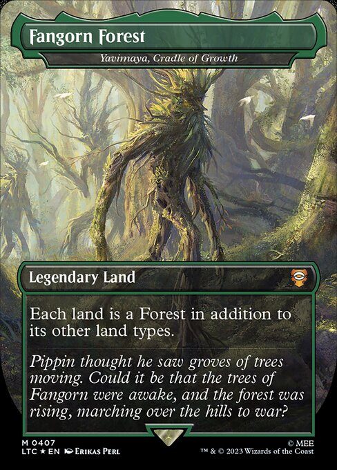 MTG Yavimaya, Cradle of Growth LTC 407 Showcase Ring Surge Foil