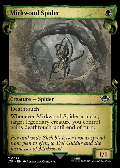 MTG Mirkwood Spider LTR 629 Showcase Scrolls of Middle-earth Silver Foil