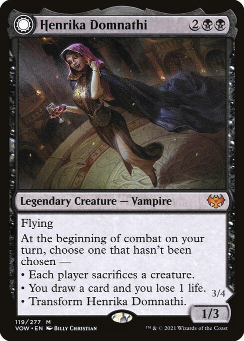 MTG Henrika Domnathi // Henrika, Infernal Seer VOW 119 Standard Nonfoil front