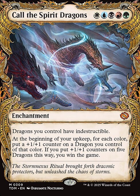 MTG Call the Spirit Dragons TDM 309 Showcase Draconic Frame Nonfoil