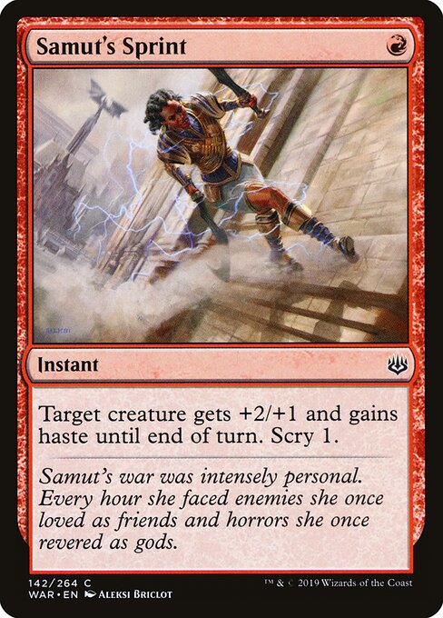 MTG Samut's Sprint WAR 142 Standard Foil front
