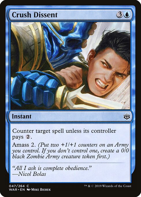 MTG Crush Dissent WAR 047 Standard Foil front