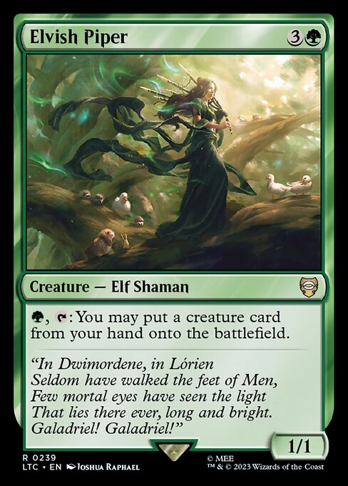 MTG Elvish Piper LTC 239 Alternate Art Nonfoil