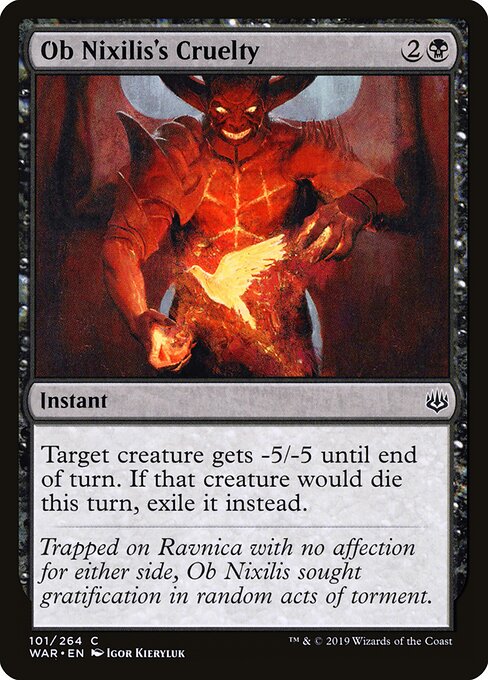 MTG Ob Nixilis's Cruelty WAR 101 Standard Foil front