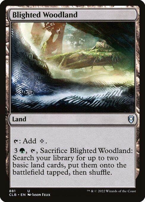 MTG Blighted Woodland CLB 881 Commander Deck Nonfoil