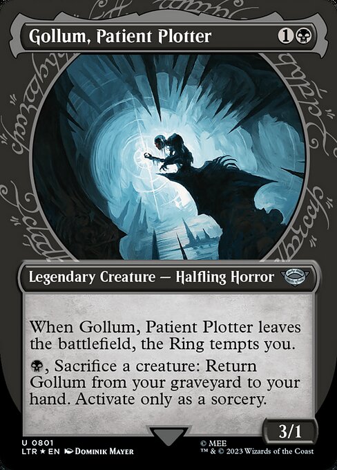 MTG Gollum, Patient Plotter LTR 801 Borderless Surge Foil