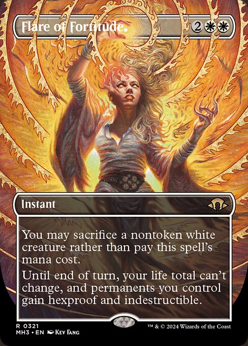 MTG Flare of Fortitude MH3 321 Borderless Frame Break Foil