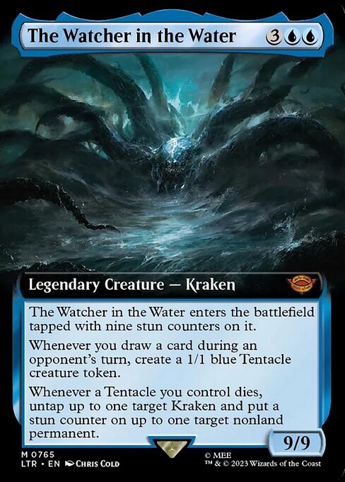 MTG The Watcher in the Water LTR 765 Extended Art Surge Foil