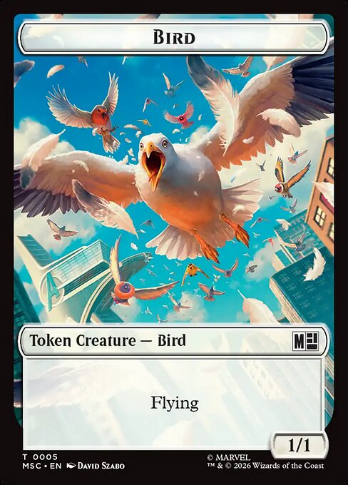 MTG Bird Token MSC 005 Token Foil