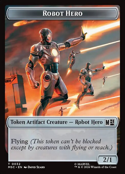 MTG Robot Hero Token MSC 032 Token Foil