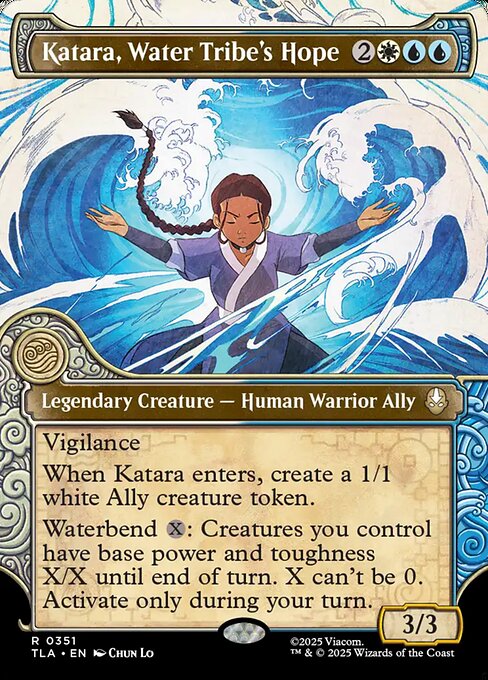 MTG Katara, Water Tribe's Hope TLA 351 Borderless Battle Pose Nonfoil