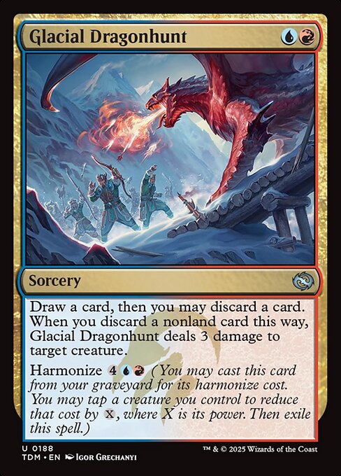 MTG Glacial Dragonhunt TDM 188 Regular Foil