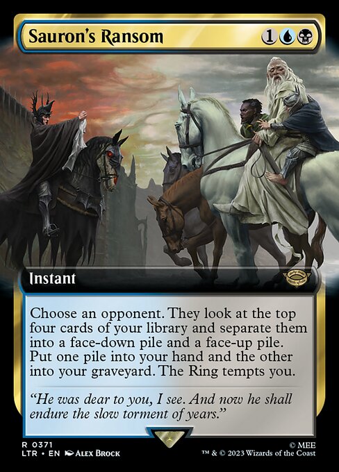 MTG Sauron's Ransom LTR 371 Extended Art Foil