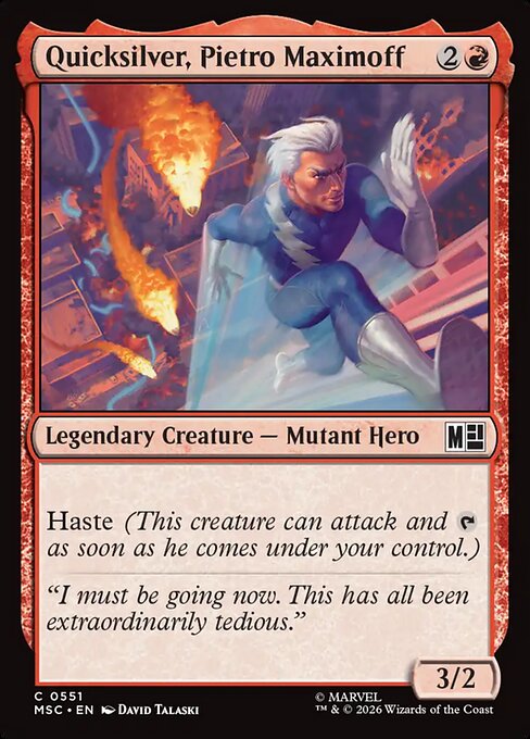 MTG Quicksilver, Pietro Maximoff MSC 551 Regular Nonfoil