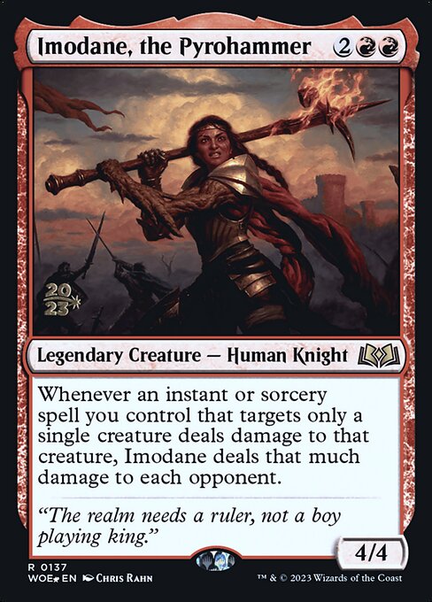 MTG Imodane, the Pyrohammer PWOE 137s Prerelease Foil