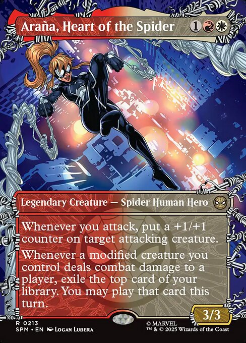 MTG Araña, Heart of the Spider SPM 213 Borderless Web-Slinger Nonfoil