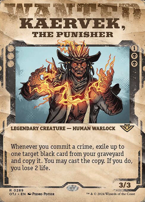 MTG Kaervek, the Punisher OTJ 289 Wanted Poster Foil