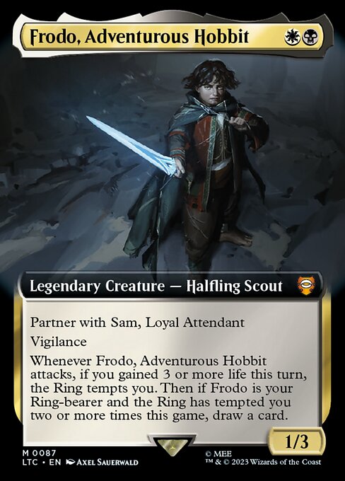 MTG Frodo, Adventurous Hobbit LTC 087 Extended Art Nonfoil