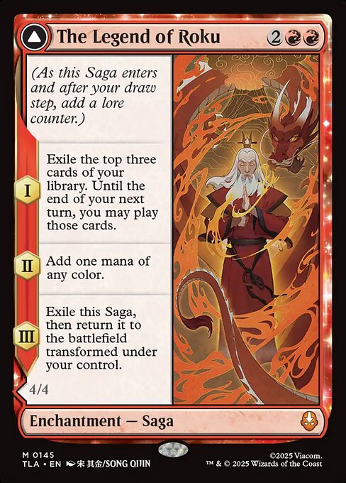 MTG The Legend of Roku // Avatar Roku TLA 145 Regular Nonfoil