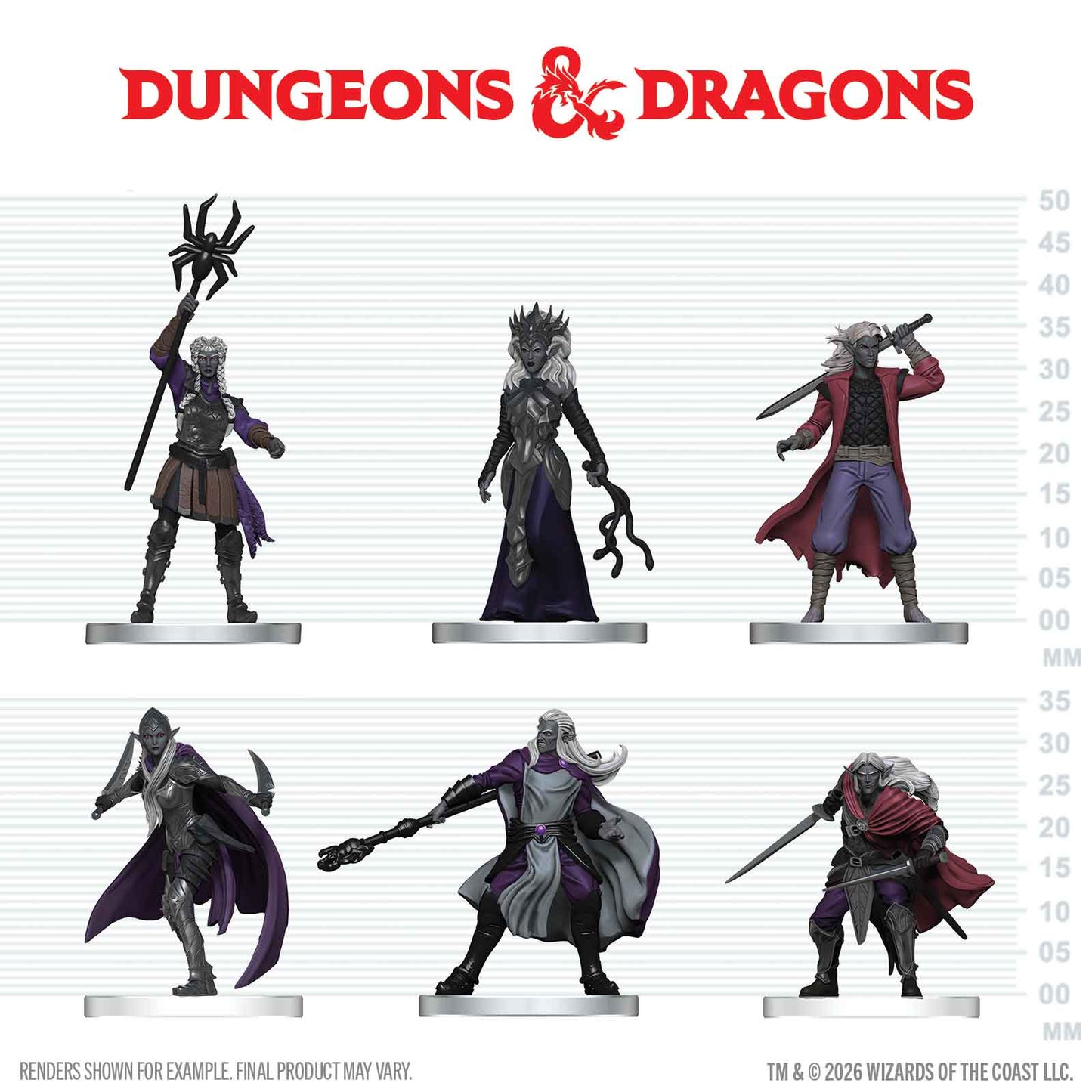 D&D Drow Warband pre-painted miniatures