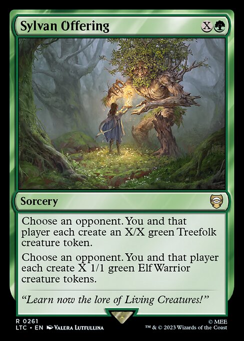 MTG Sylvan Offering LTC 261 Alternate Art Nonfoil