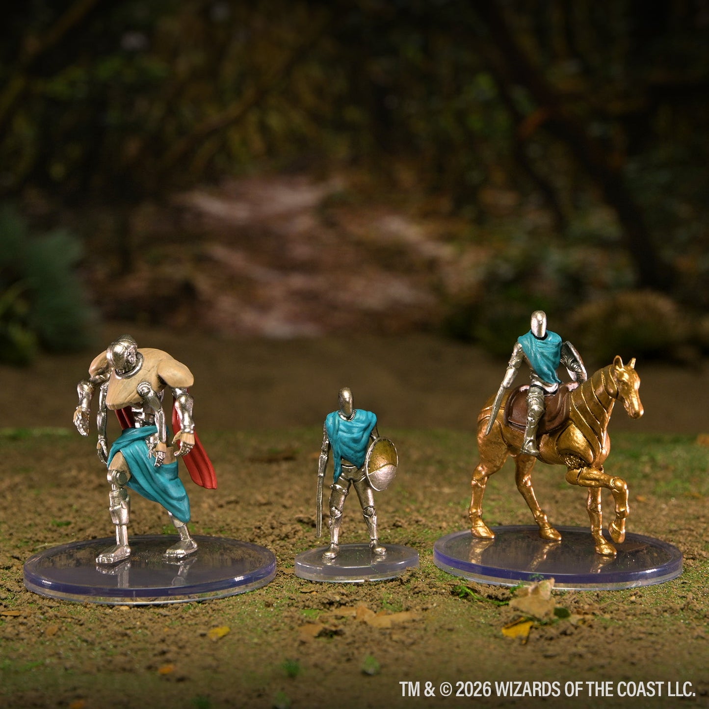 D&D Adventures in Faerûn mounted knight and adventurers in a forest