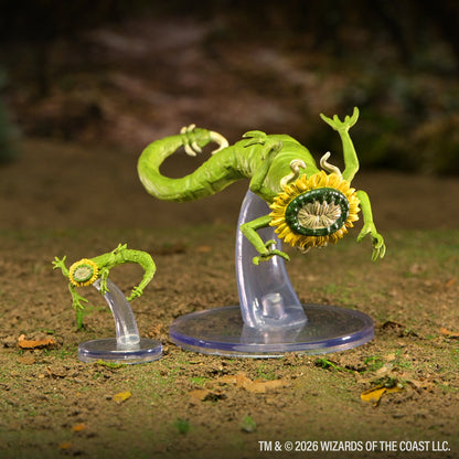 D&D Adventures in Faerûn plant monster miniatures in a forest