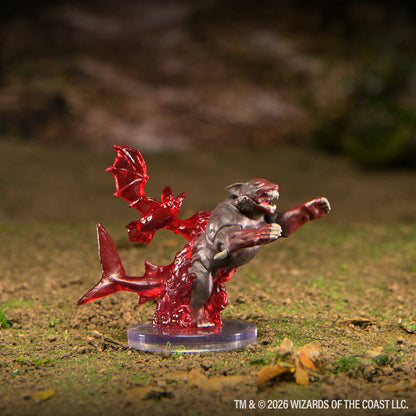 D&D Adventures in Faerûn winged beast miniature in a forest