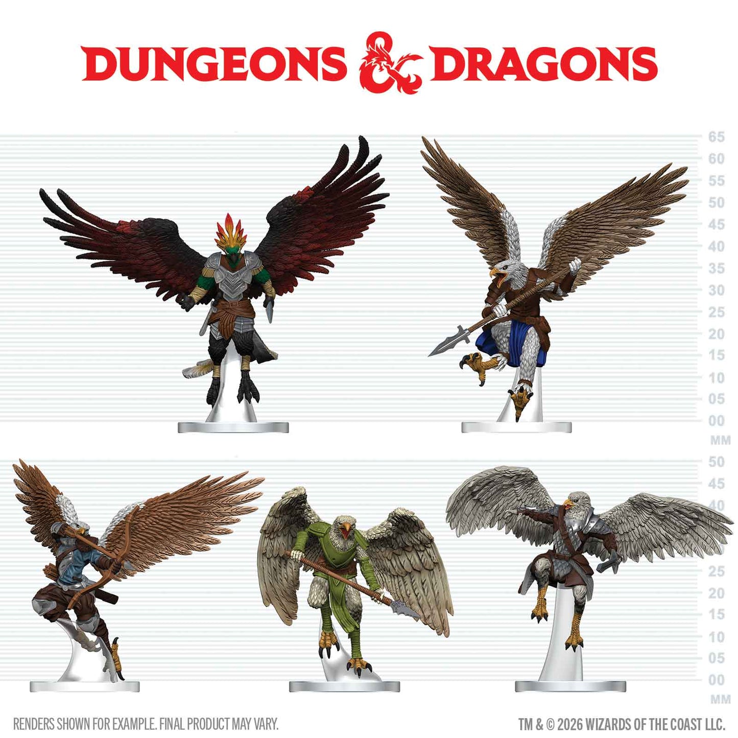 D&D Aarakocra Flock pre-painted miniatures