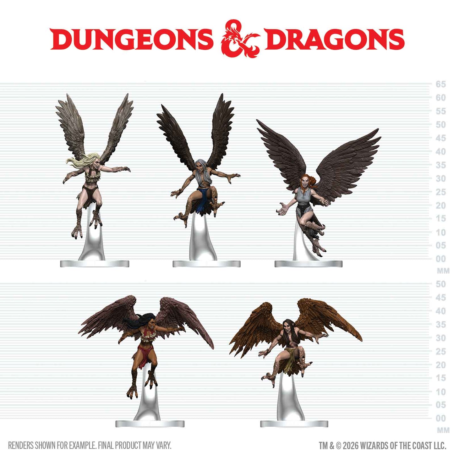 D&D Harpy Flock pre-painted miniatures
