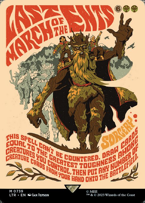 MTG Last March of the Ents LTR 739 Borderless Poster Foil