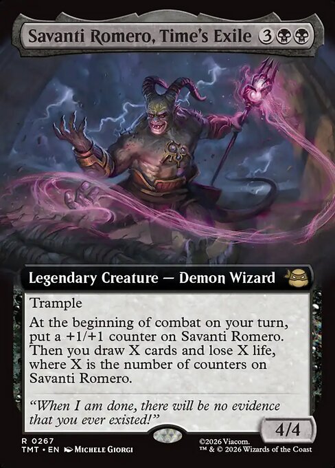 MTG Savanti Romero, Time's Exile TMT 267 Extended Art Foil