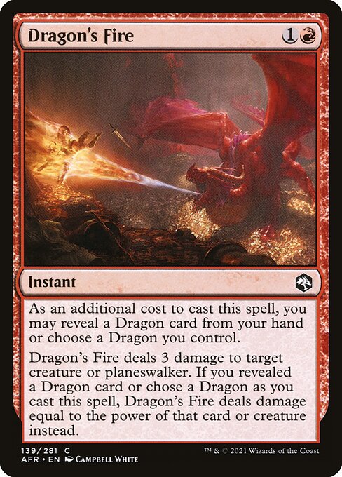 MTG Dragon's Fire AFR 139 Regular Foil