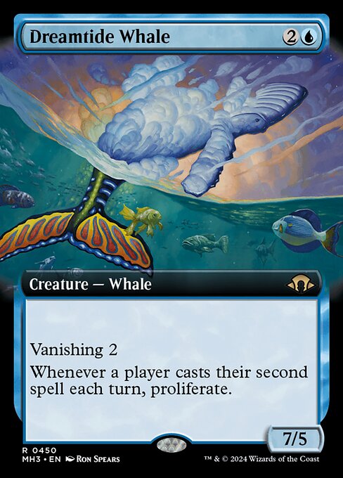 MTG Dreamtide Whale MH3 450 Extended Art Nonfoil