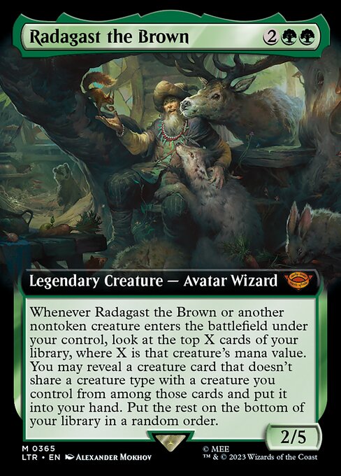 MTG Radagast the Brown LTR 365 Extended Art Nonfoil